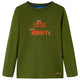 Vidaxl kindershirt met lange mouwen 128 donkerkakikleurig
