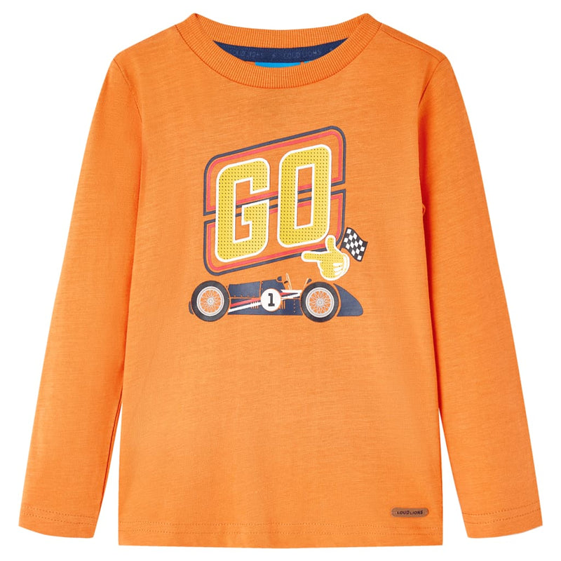 Afbeelding laden in galerijviewer, VidaXL Kindershirt met lange mouwen 140 donkeroranje
