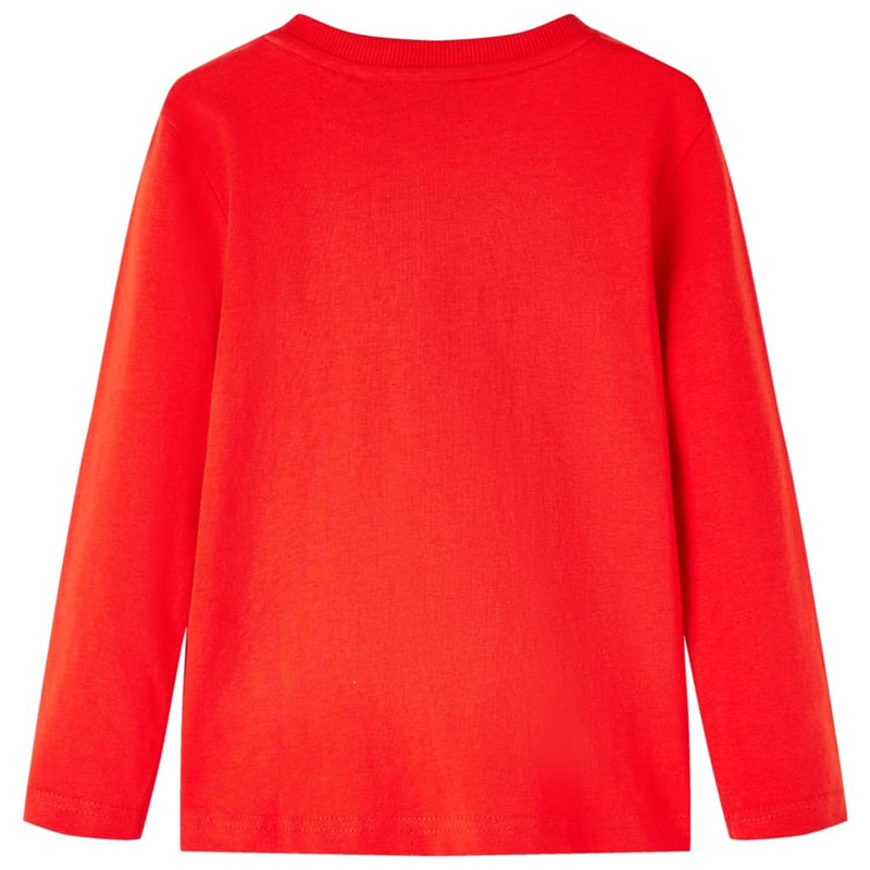 Afbeelding laden in galerijviewer, VidaXL Kindershirt met lange mouwen 92 rood
