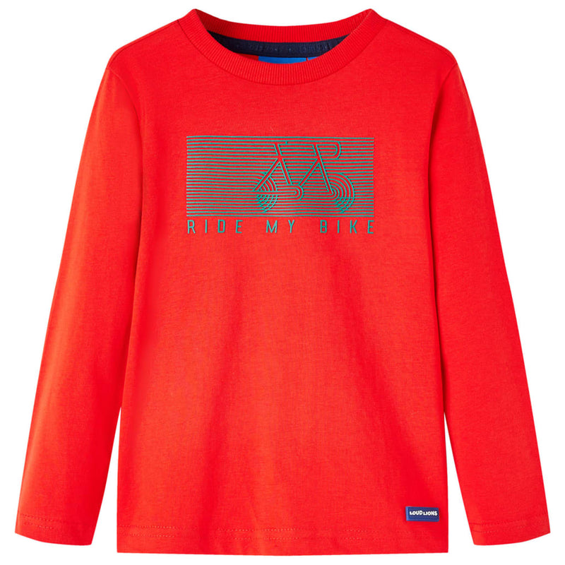 Afbeelding laden in galerijviewer, Vidaxl kindershirt met lange mouwen 128 rood
