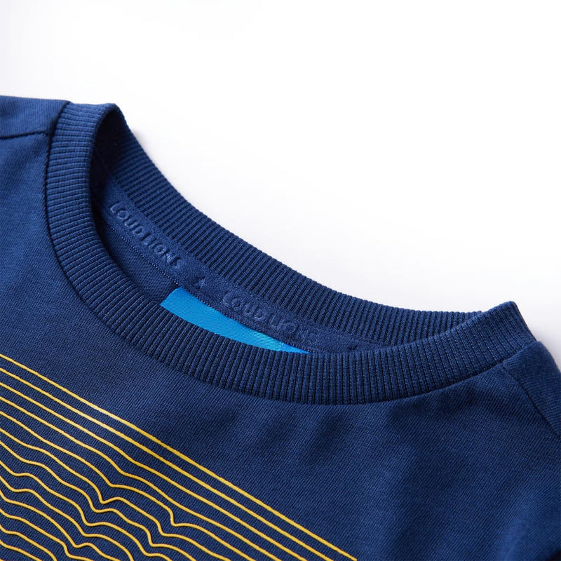 Afbeelding laden in galerijviewer, VidaXL Kindershirt met lange mouwen 104 marineblauw
