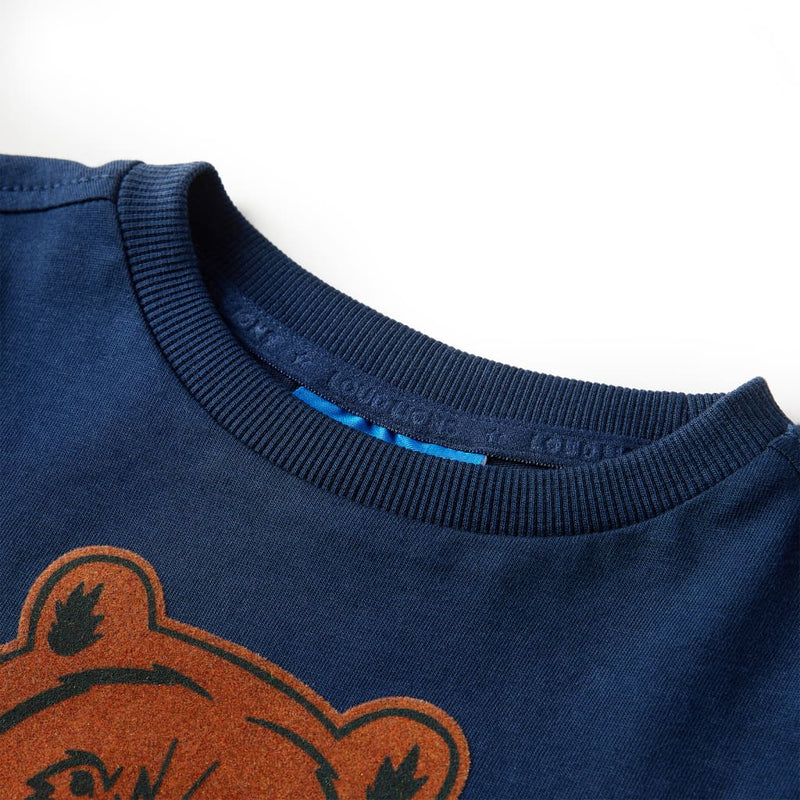 Afbeelding laden in galerijviewer, Vidaxl kindershirt met lange mouwen 92 marineblauw

