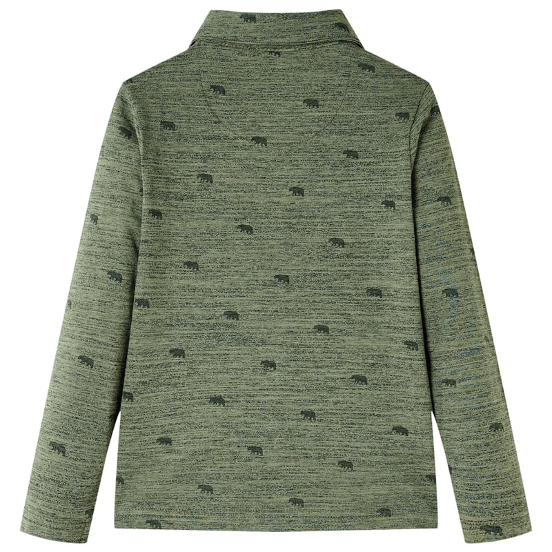 Afbeelding laden in galerijviewer, VidaXL Kindershirt 92 gemêleerd kakikleurig
