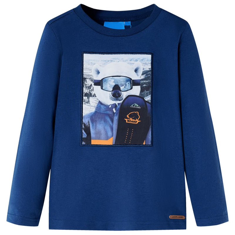 Afbeelding laden in galerijviewer, Vidaxl kindershirt met lange mouwen 92 jeansblauw
