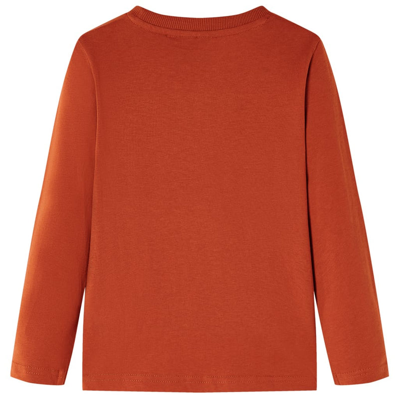 Afbeelding laden in galerijviewer, VidaXL Kindershirt met lange mouwen 92 lichtroestkleurig
