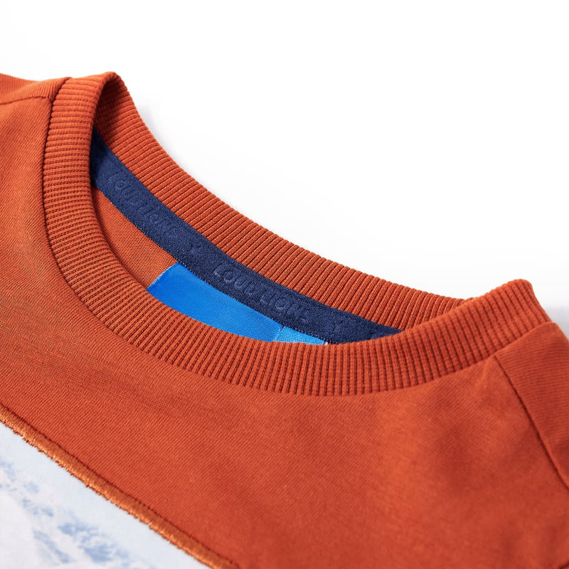 Afbeelding laden in galerijviewer, VidaXL Kindershirt met lange mouwen 92 lichtroestkleurig
