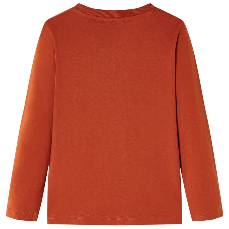 Afbeelding laden in galerijviewer, Vidaxl kindershirt met lange mouwen 128 lichtroestkleurig
