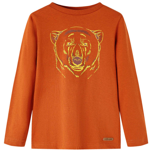 Vidaxl kindershirt met lange mouwen 128 lichtroestkleurig