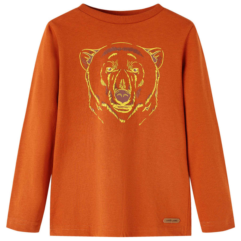Afbeelding laden in galerijviewer, Vidaxl kindershirt met lange mouwen 128 lichtroestkleurig
