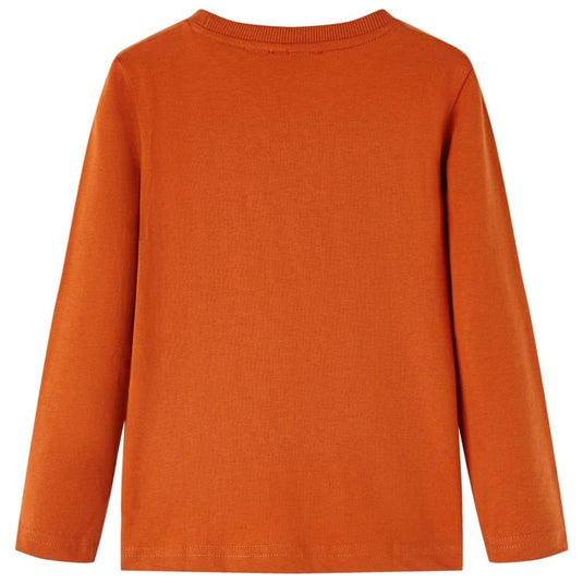 Vidaxl kindershirt met lange mouwen 128 lichtroestkleurig