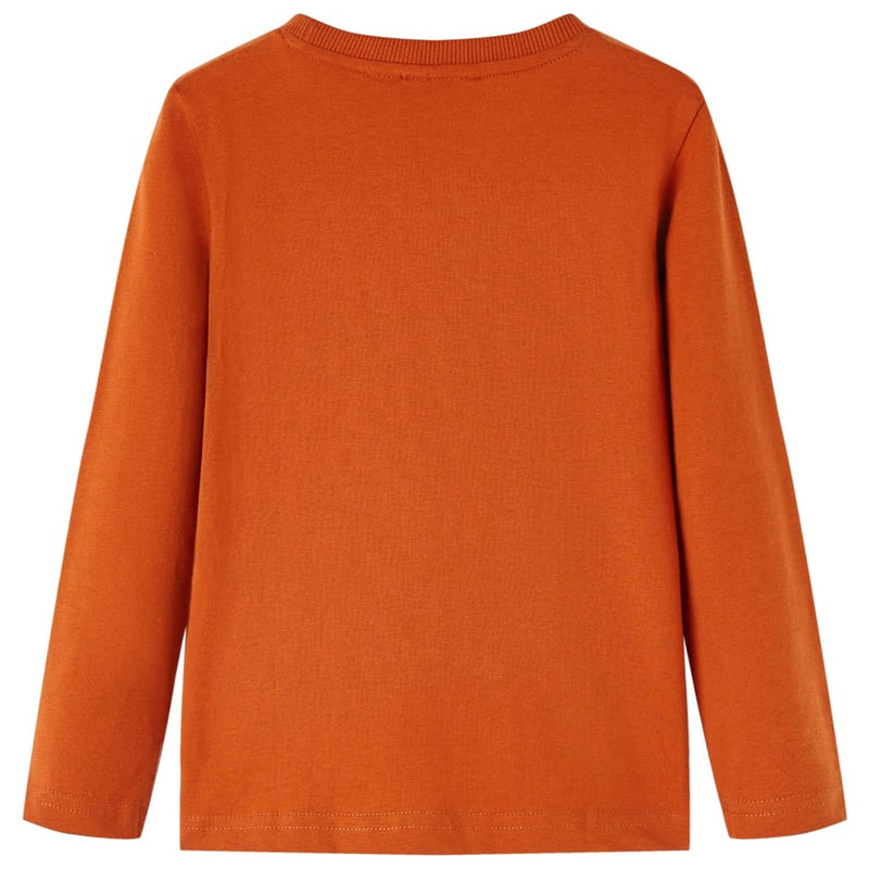 Afbeelding laden in galerijviewer, Vidaxl kindershirt met lange mouwen 128 lichtroestkleurig
