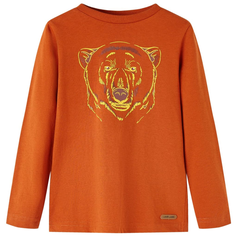 Afbeelding laden in galerijviewer, VidaXL Kindershirt met lange mouwen 140 lichtroestkleurig
