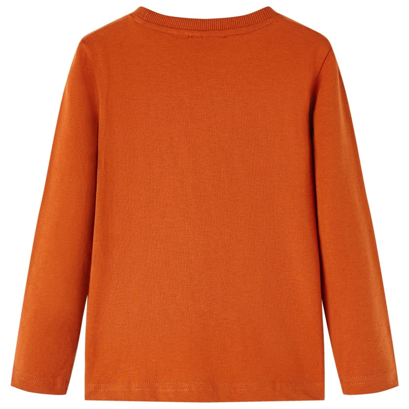 Afbeelding laden in galerijviewer, VidaXL Kindershirt met lange mouwen 140 lichtroestkleurig
