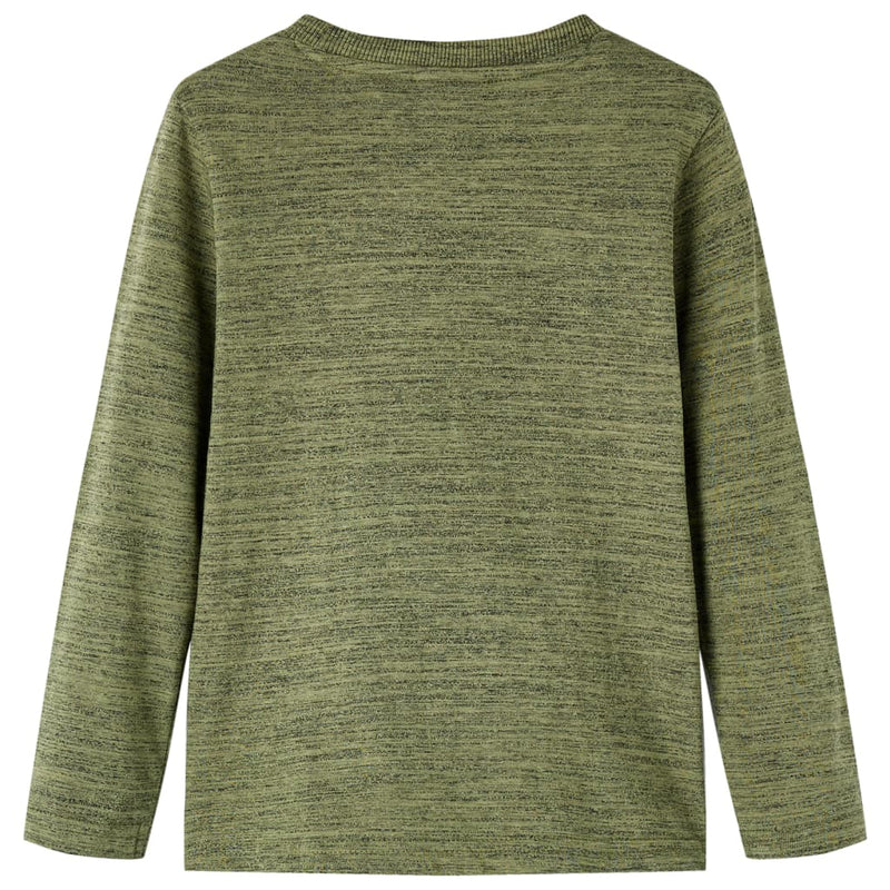 Afbeelding laden in galerijviewer, Vidaxl kindershirt met lange mouwen 104 gemêleerd kakikleurig
