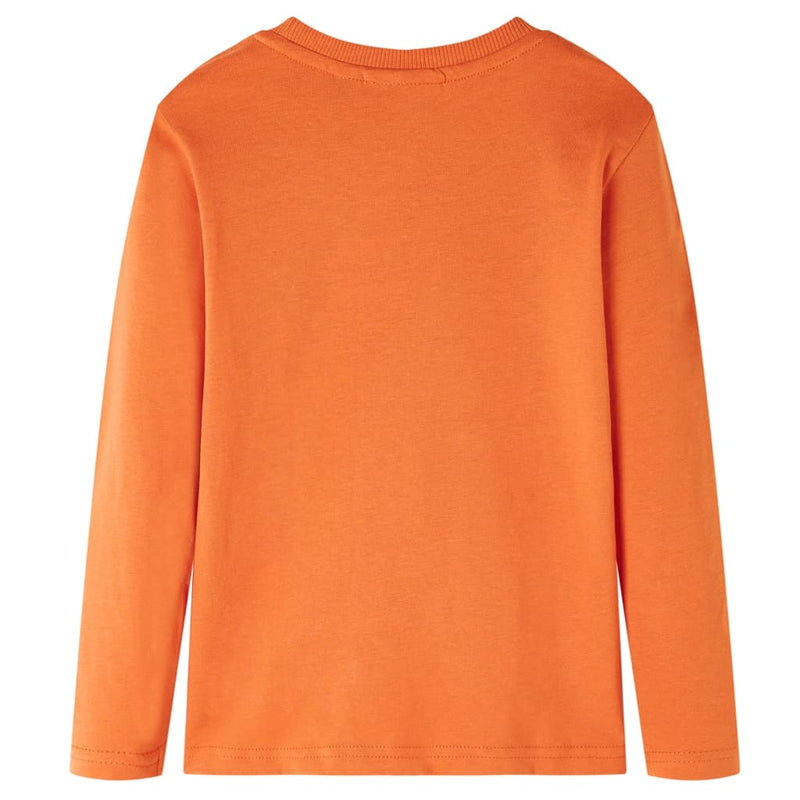 Afbeelding laden in galerijviewer, VidaXL Kindershirt met lange mouwen 128 donkeroranje
