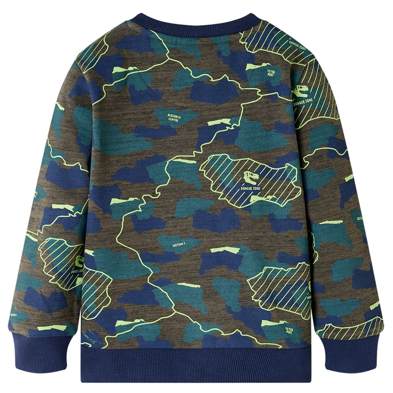 Afbeelding laden in galerijviewer, VidaXL Kindershirt 92 gemêleerd donkerkakikleurig
