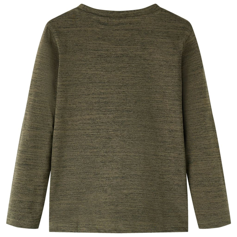 Afbeelding laden in galerijviewer, Vidaxl kindershirt met lange mouwen 104 gemêleerd kakikleurig
