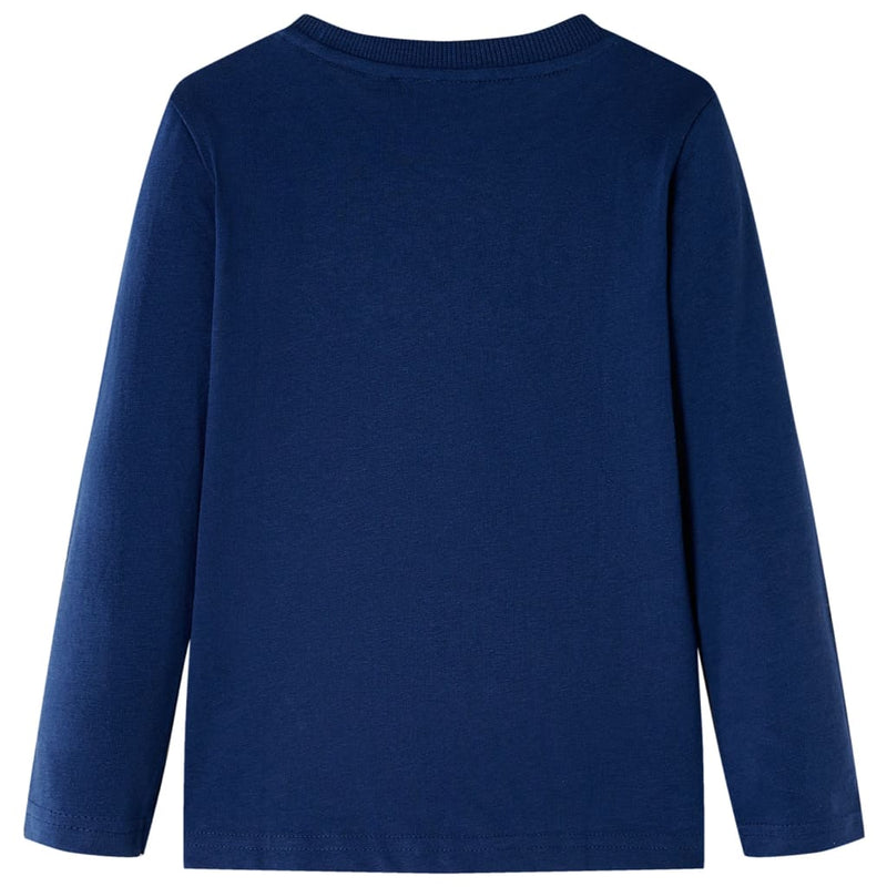 Afbeelding laden in galerijviewer, VidaXL Kindershirt met lange mouwen 92 marineblauw
