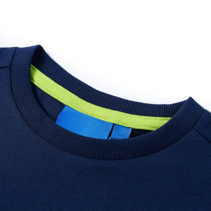 Afbeelding laden in galerijviewer, VidaXL Kindershirt met lange mouwen 92 marineblauw
