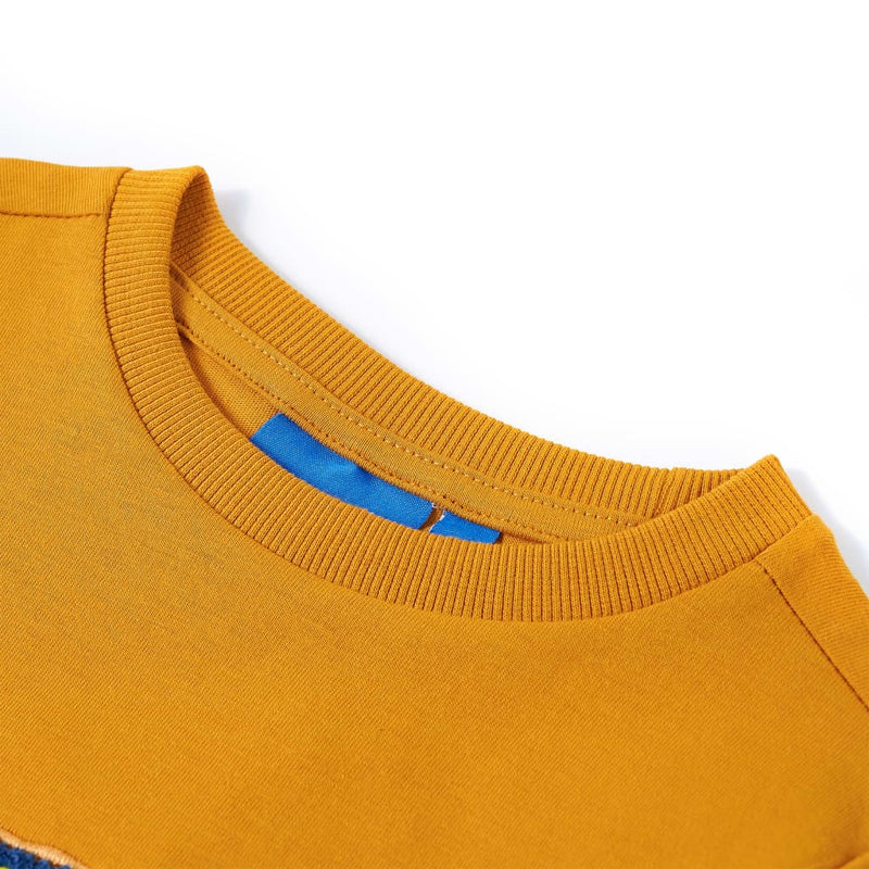Afbeelding laden in galerijviewer, Vidaxl kindershirt met lange mouwen 128 okerkleurig
