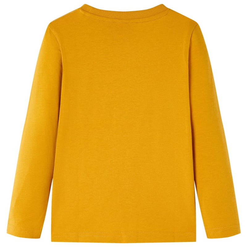 Afbeelding laden in galerijviewer, VidaXL Kindershirt met lange mouwen 140 okerkleurig
