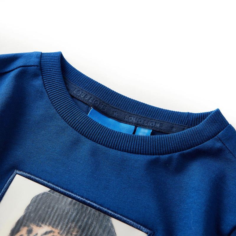 Afbeelding laden in galerijviewer, VidaXL Kindershirt met lange mouwen 104 donkerblauw
