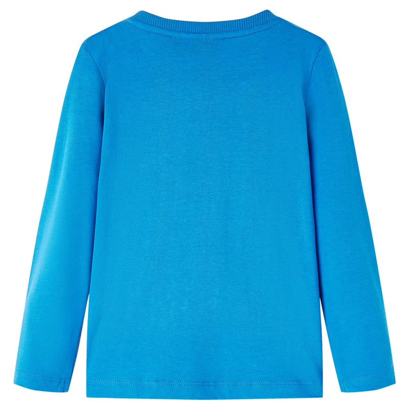 Afbeelding laden in galerijviewer, VidaXL Kindershirt met lange mouwen 128 kobaltblauw
