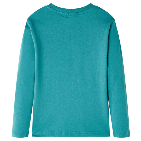 VidaXL Kindershirt met lange mouwen 140 donkerzeeblauw