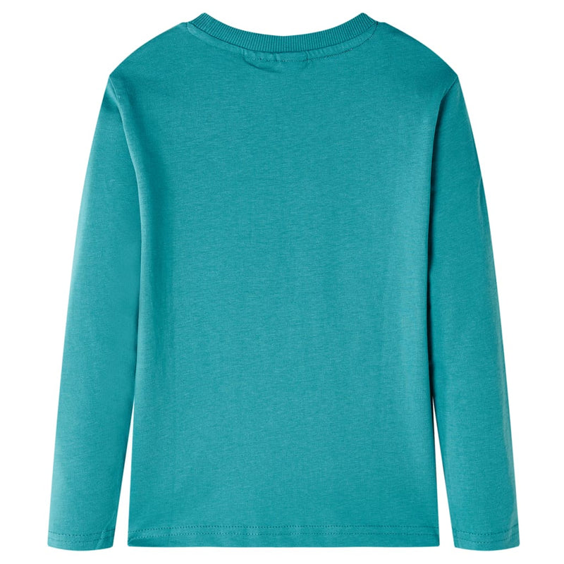 Afbeelding laden in galerijviewer, VidaXL Kindershirt met lange mouwen 140 donkerzeeblauw
