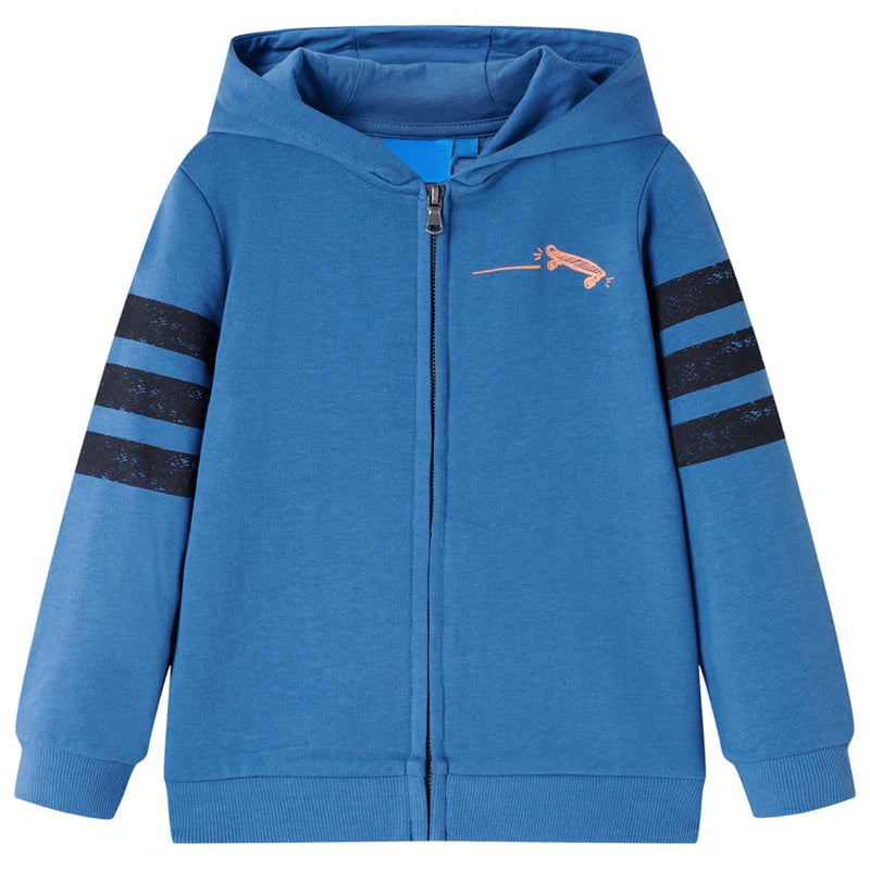 Afbeelding laden in galerijviewer, VidaXL Kindervest met capuchon 92 blauw
