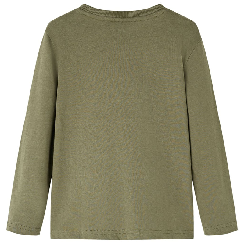 Afbeelding laden in galerijviewer, Vidaxl kindershirt met lange mouwen 92 kakikleurig
