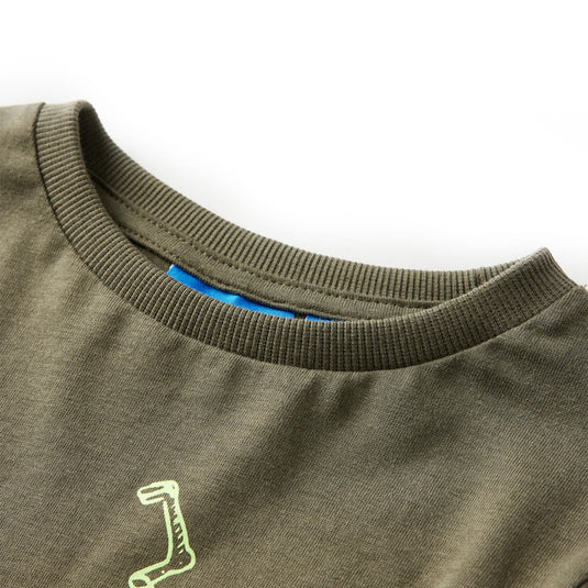 Vidaxl kindershirt met lange mouwen 92 kakikleurig