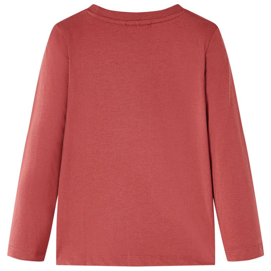 Vidaxl kindershirt met lange mouwen 140 roodbruin