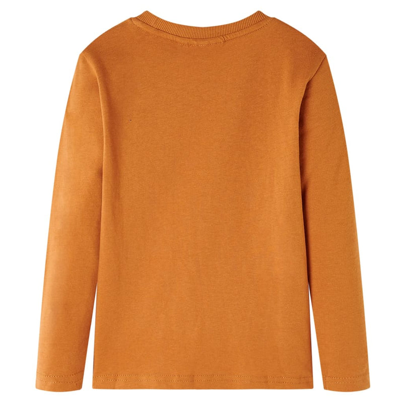 Afbeelding laden in galerijviewer, VidaXL Kindershirt met lange mouwen 116 donkerokerkleurig
