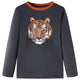 Vidaxl kindershirt met lange mouwen 128 antracietkleurig
