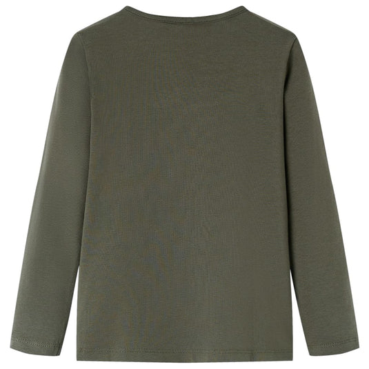 VidaXL Kindershirt met lange mouwen 116 kakikleurig