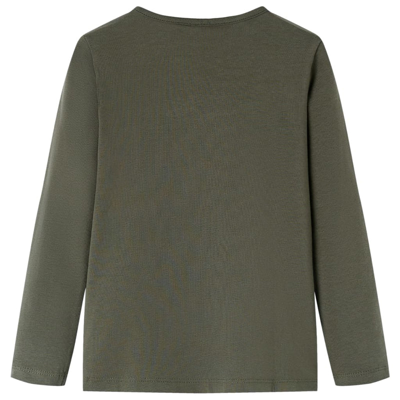 Afbeelding laden in galerijviewer, VidaXL Kindershirt met lange mouwen 116 kakikleurig
