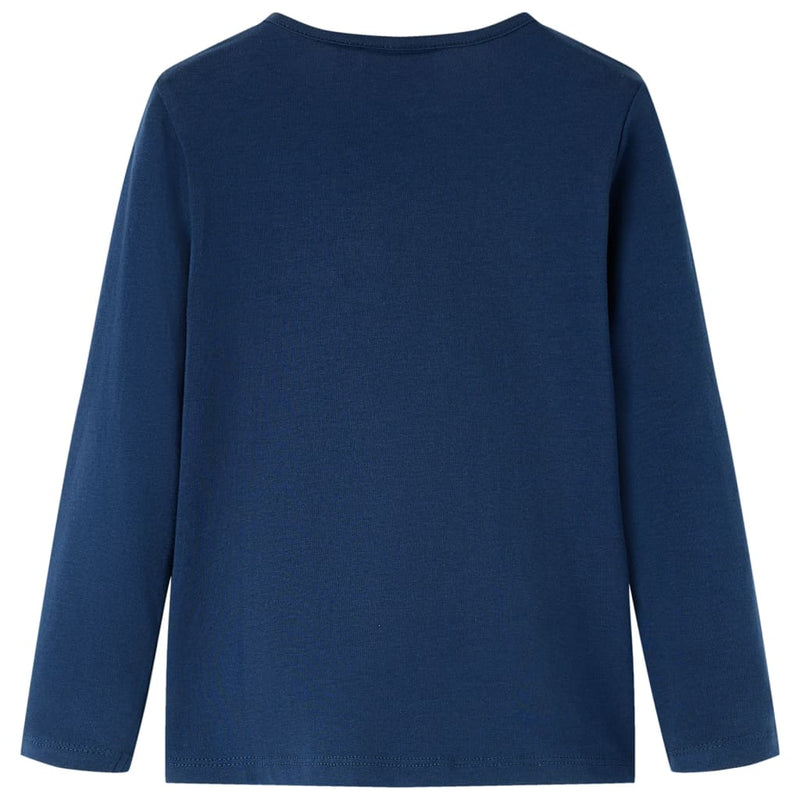 Afbeelding laden in galerijviewer, VidaXL Kindershirt met lange mouwen 92 marineblauw

