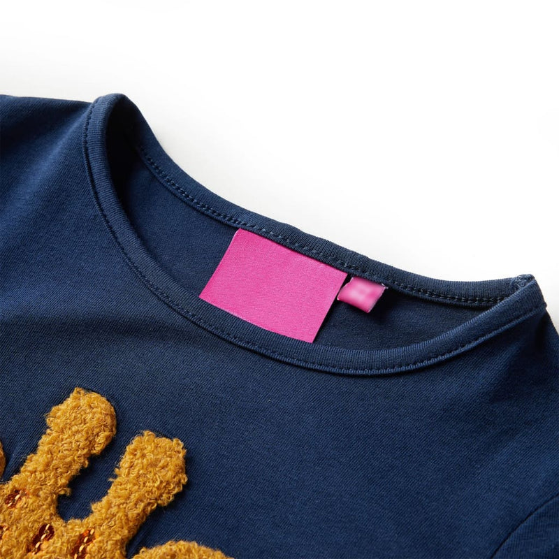 Afbeelding laden in galerijviewer, VidaXL Kindershirt met lange mouwen 92 marineblauw

