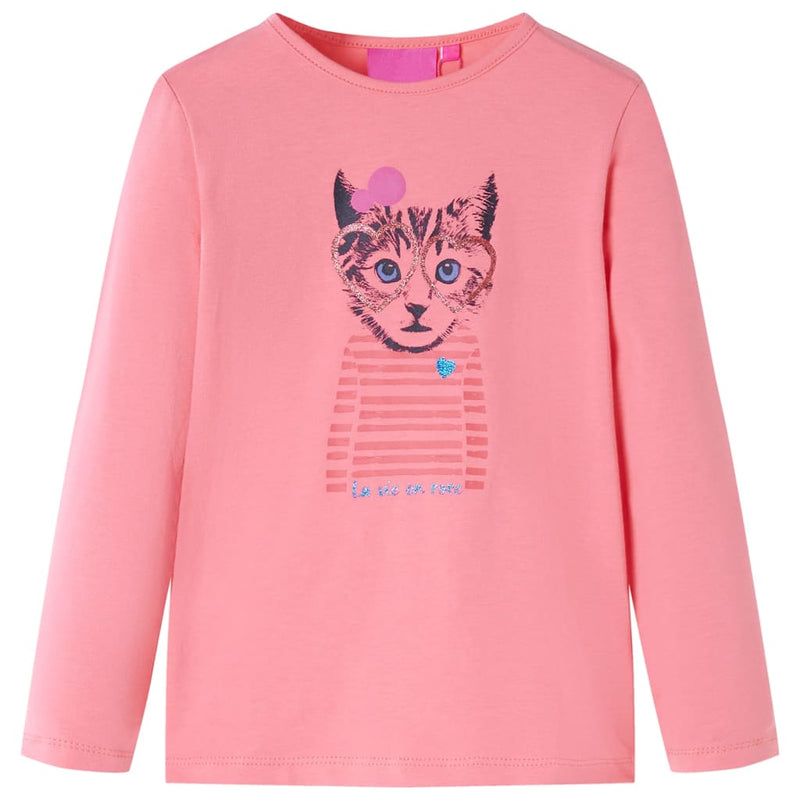 Afbeelding laden in galerijviewer, VidaXL Kindershirt met lange mouwen 140 roze
