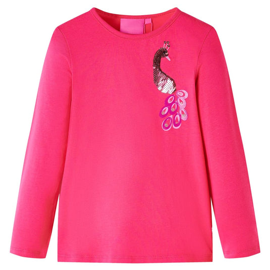 VidaXL Kindershirt met lange mouwen 92 felroze