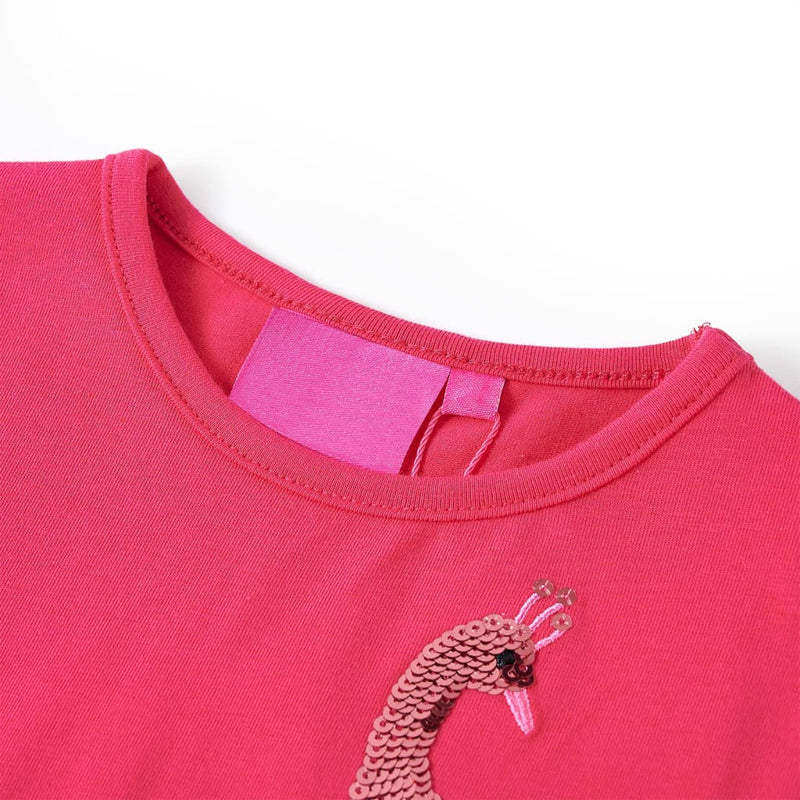 Afbeelding laden in galerijviewer, VidaXL Kindershirt met lange mouwen 92 felroze

