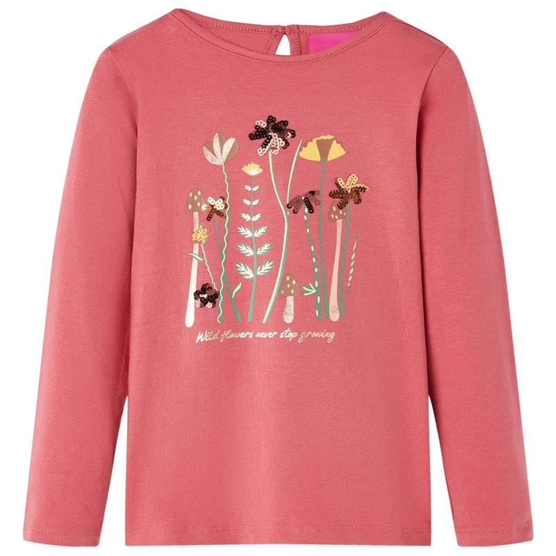 Afbeelding laden in galerijviewer, VidaXL Kindershirt met lange mouwen 140 oudroze
