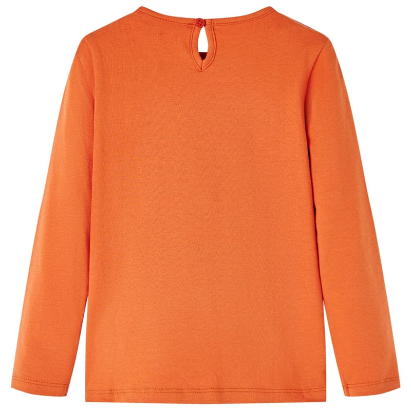 Afbeelding laden in galerijviewer, Vidaxl kindershirt met lange mouwen 104 oranjebruin
