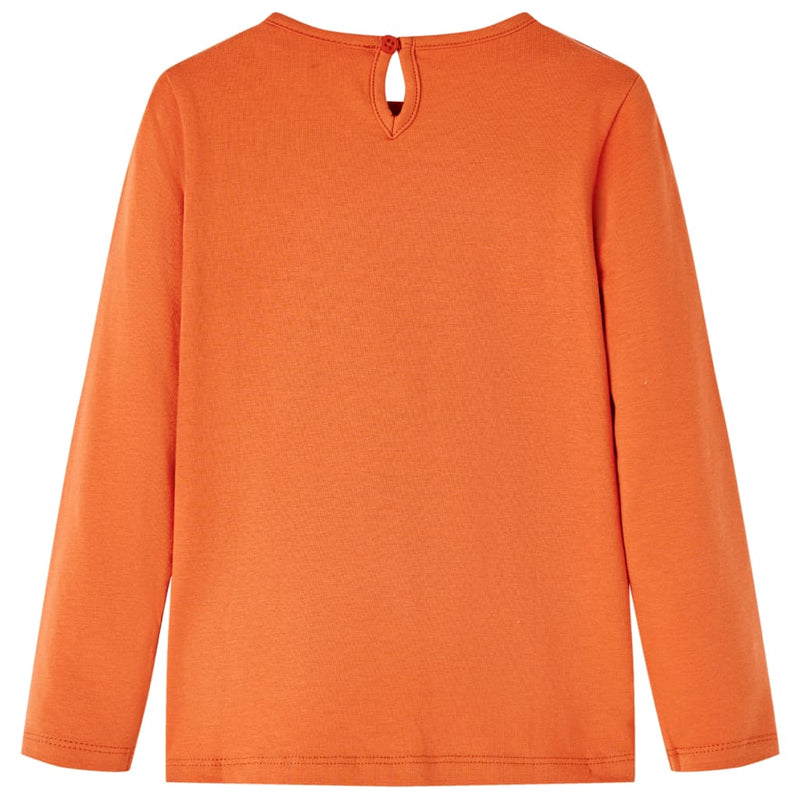 Afbeelding laden in galerijviewer, VidaXL Kindershirt met lange mouwen 140 oranjebruin
