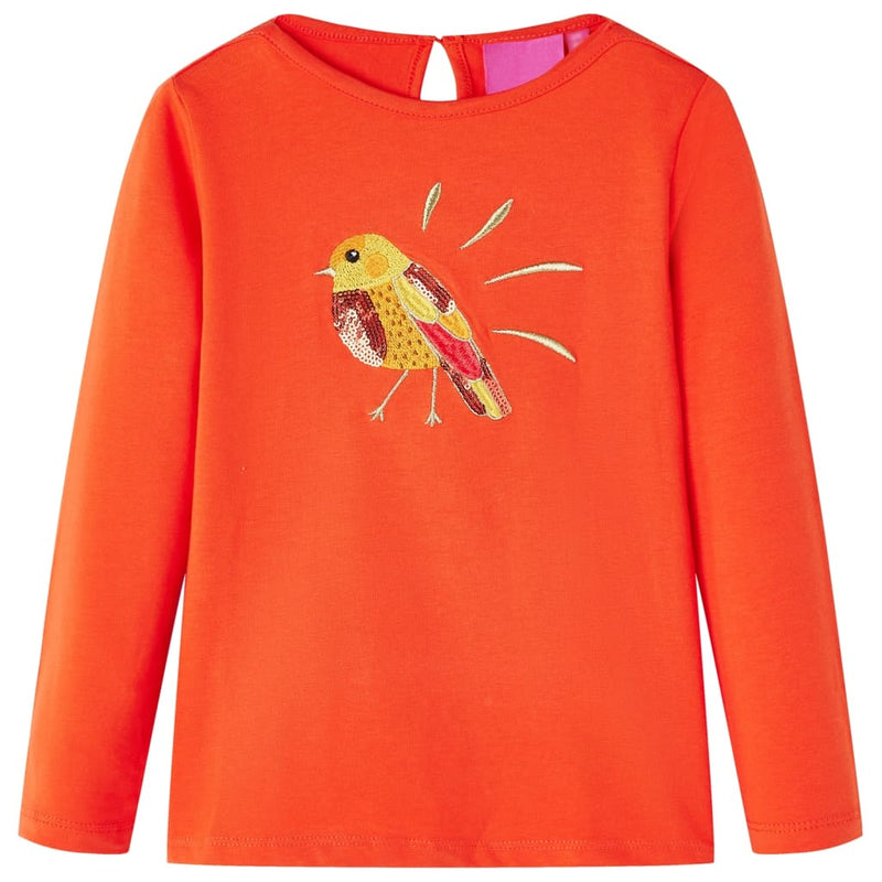 Afbeelding laden in galerijviewer, Vidaxl kindershirt met lange mouwen 128 donkeroranje
