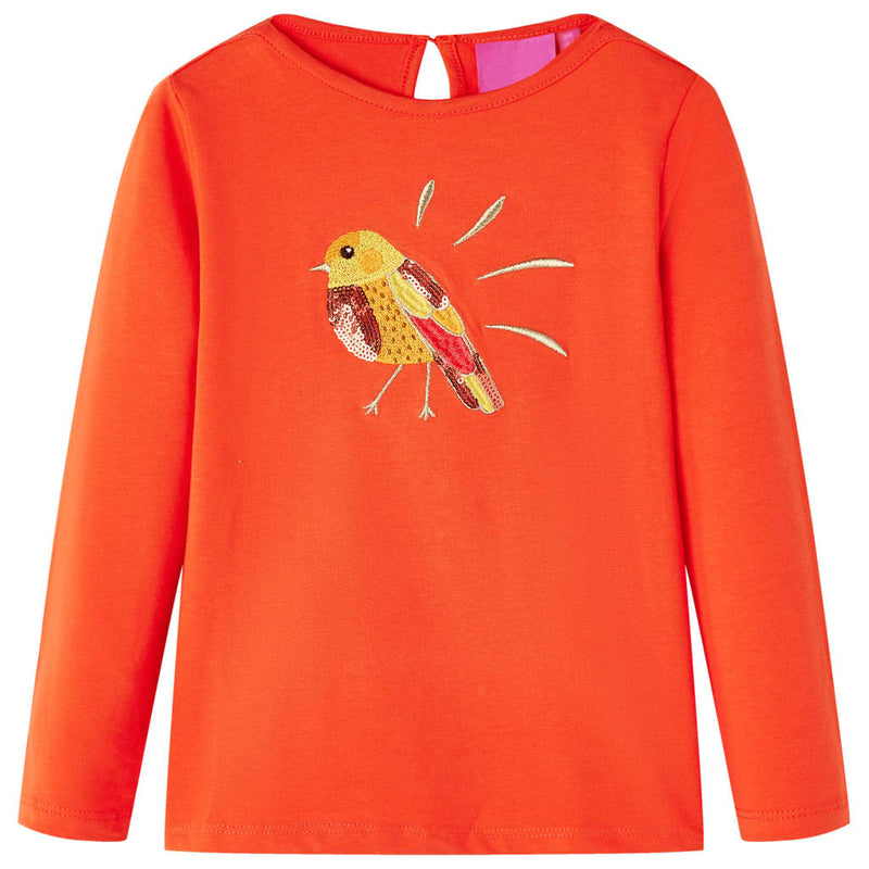 Afbeelding laden in galerijviewer, Vidaxl kindershirt met lange mouwen 140 donkeroranje

