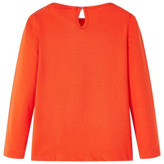 Vidaxl kindershirt met lange mouwen 140 donkeroranje