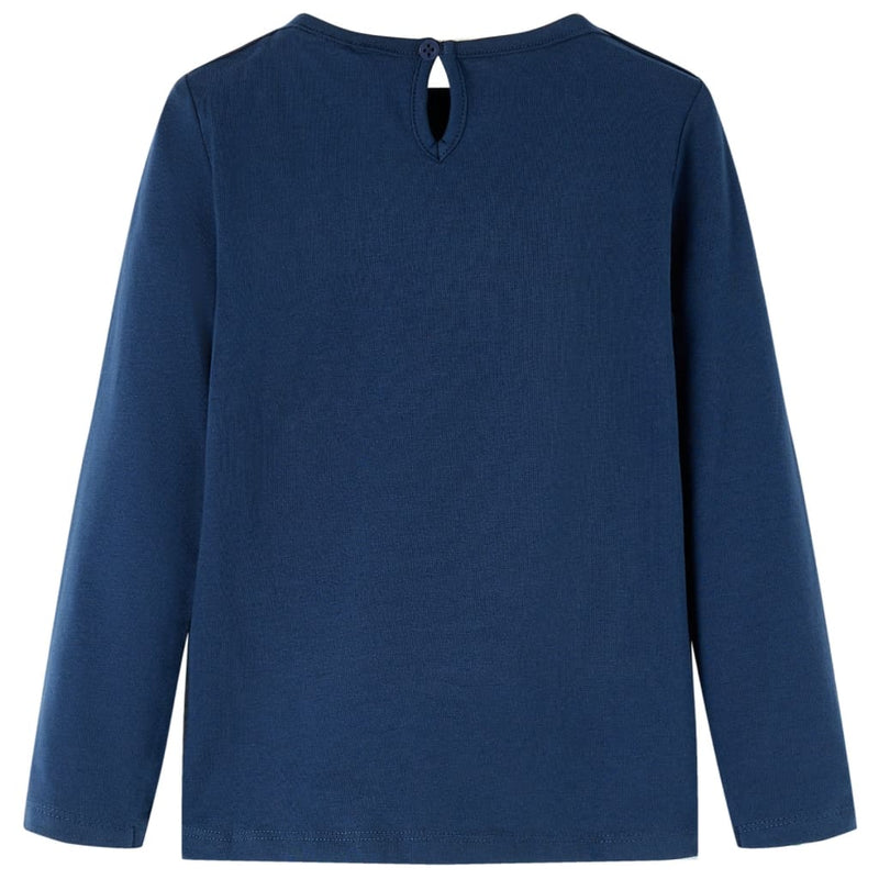Afbeelding laden in galerijviewer, Vidaxl kindershirt met lange mouwen 140 marineblauw
