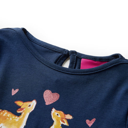 Vidaxl kindershirt met lange mouwen 140 marineblauw